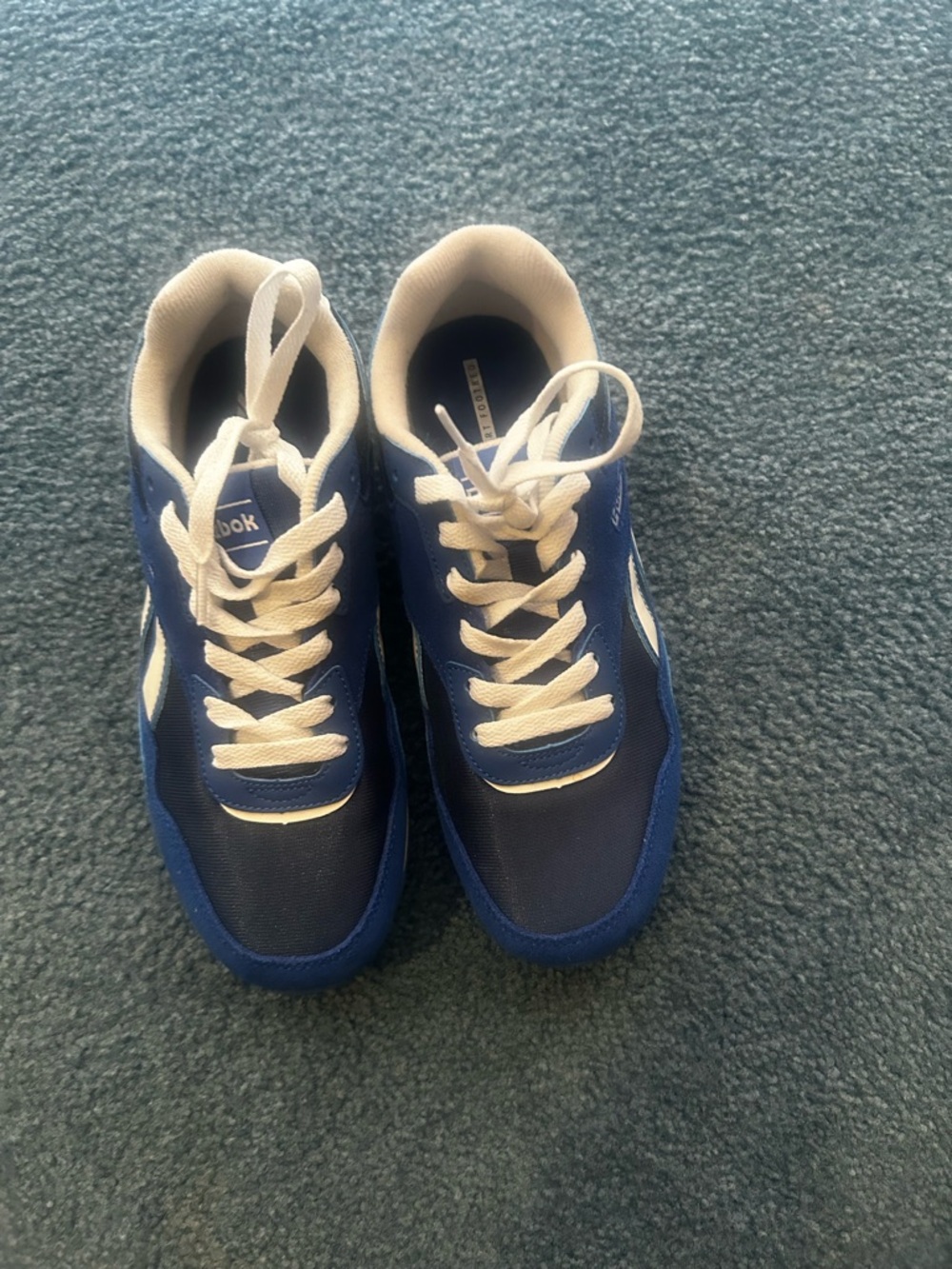 Reebok Blue and White Comfort Sneakers